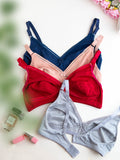 (32-42)b/c Pack Of 2 Bra Offer Soft Cotton Plain Bra (027)