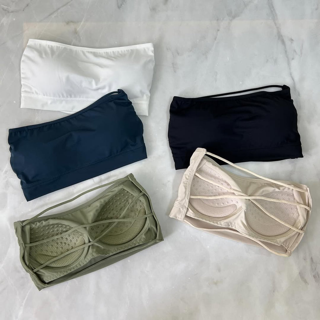 Seamless Criss Cross(T) Strapless  Bra Without Hooks Free Size for (28-34)