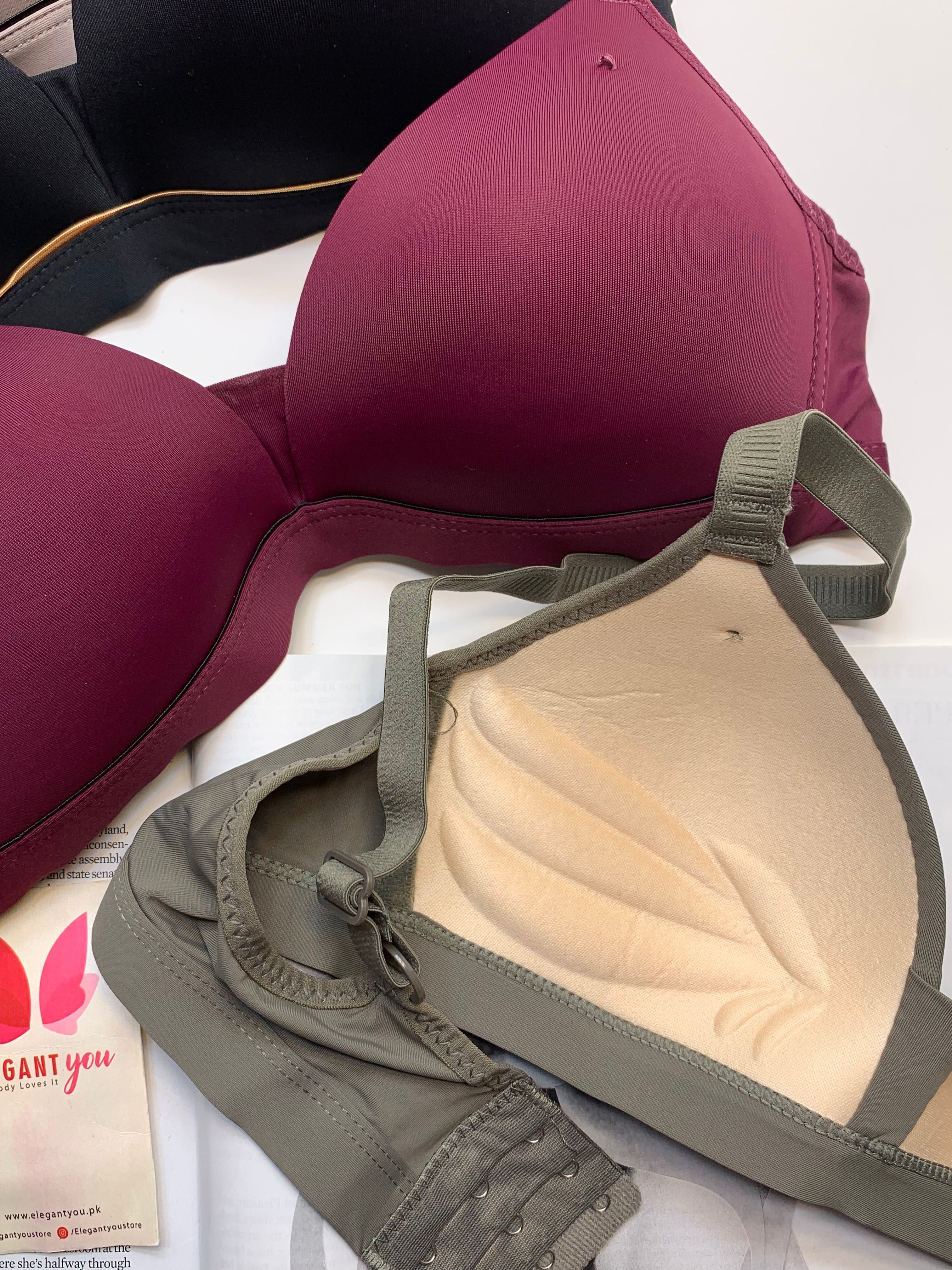 (32-38)b Seamless Soft Pushup T shirt bra(161)