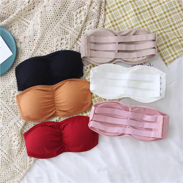 (28-36)Soft Padded Strapless Bra With Removable Pads ( Pack of 3 )