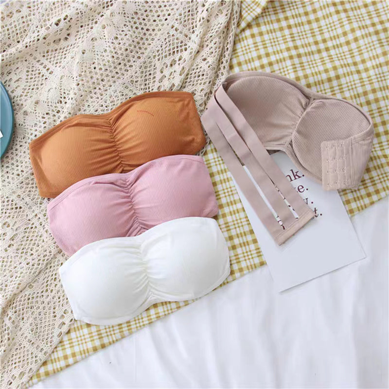 (28-36)Soft Padded Strapless Bra With Removable Pads ( Pack of 3 )