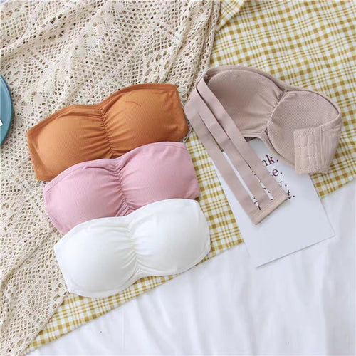 (28-36)Soft Padded Strapless Bra With Removable Pads ( Pack of 3 )