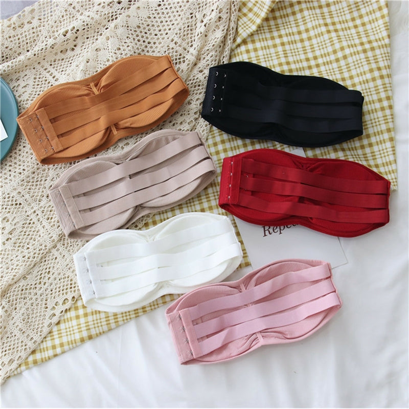 (28-36)Soft Padded Strapless Bra With Removable Pads ( Pack of 3 )