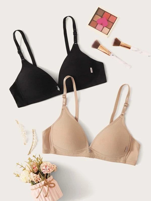 (30-36)b  Daily wear Thin-Pad Non-Wire Bra (061-062)