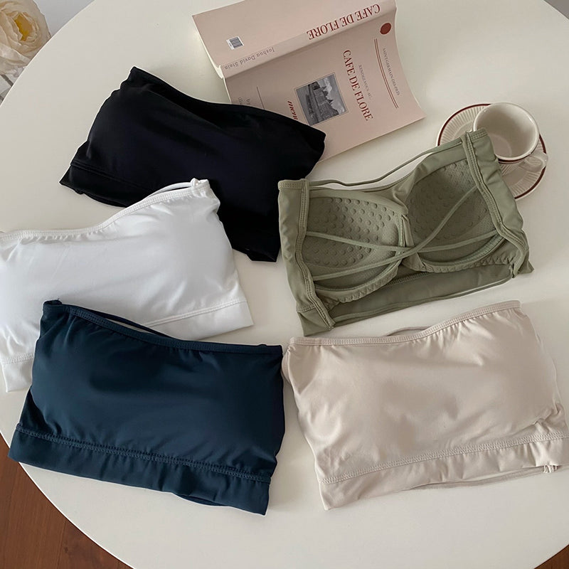 Seamless Criss Cross(T) Strapless  Bra Without Hooks Free Size for (28-34)