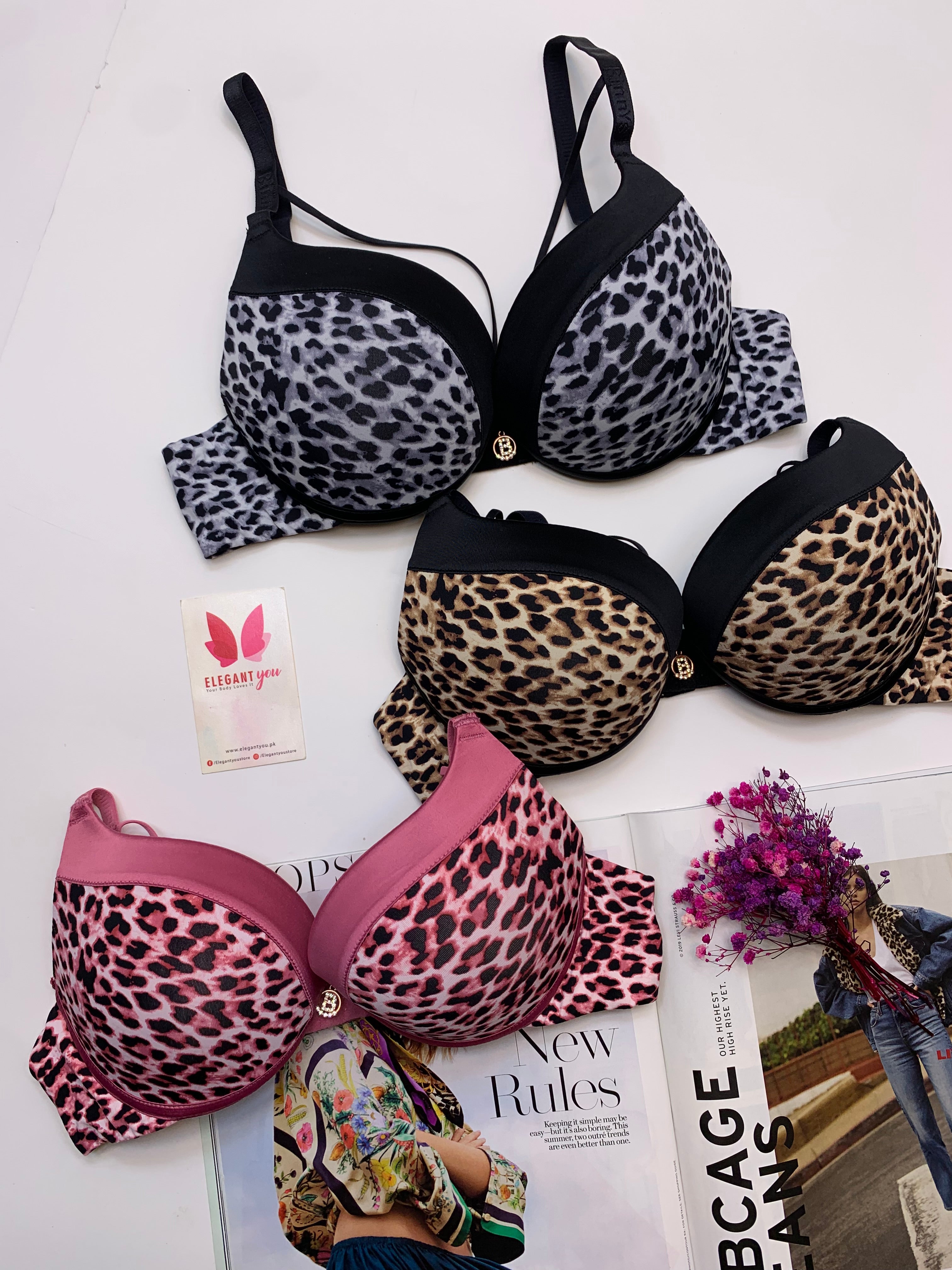(34-40)B Binny's Padded Pushup Wire Bra (150)