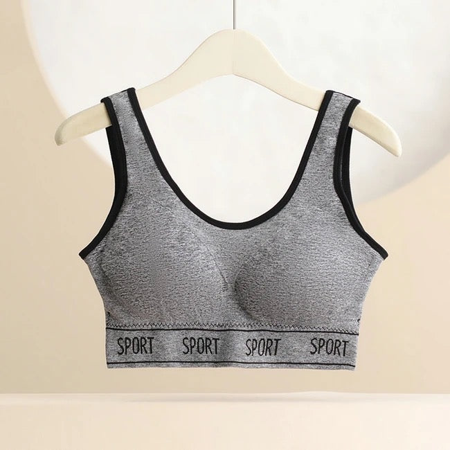 YOGA STYLE WIDE STRAP SPORTS BRA Free Size For (30-38) (041)