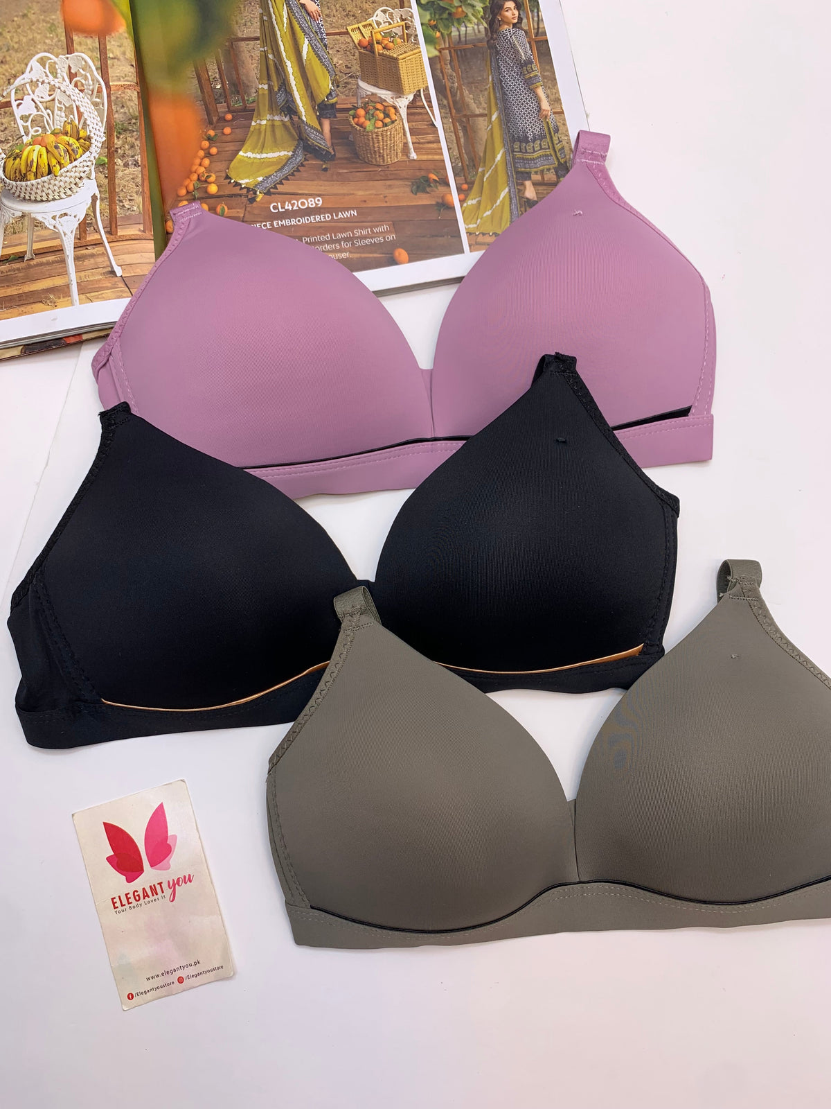 (32-38)b Seamless Soft Pushup T shirt bra(161)