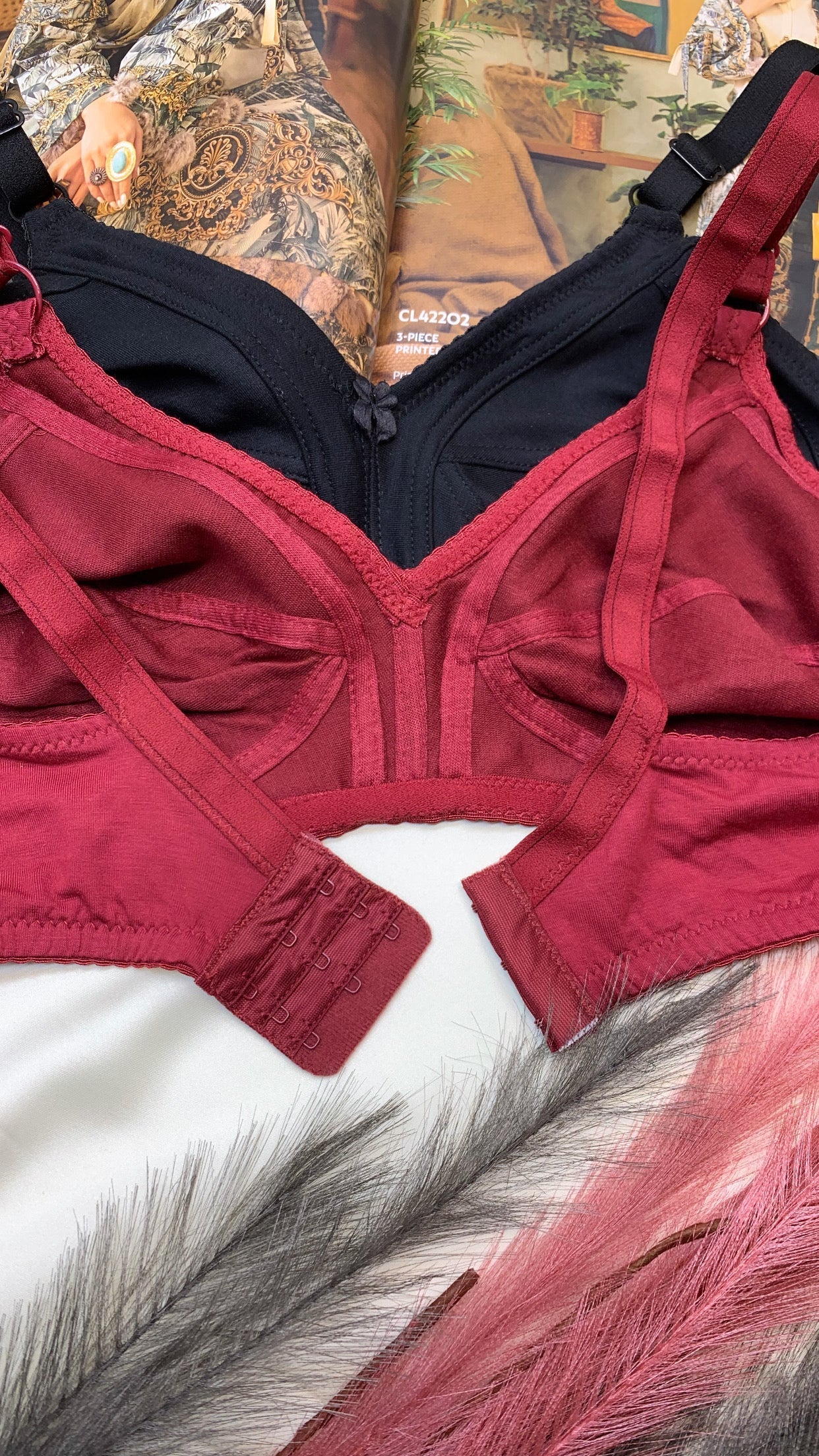 (32-42) B/C   Soft Cotton Stuff Solid Colour Daily Wear Bra (010)
