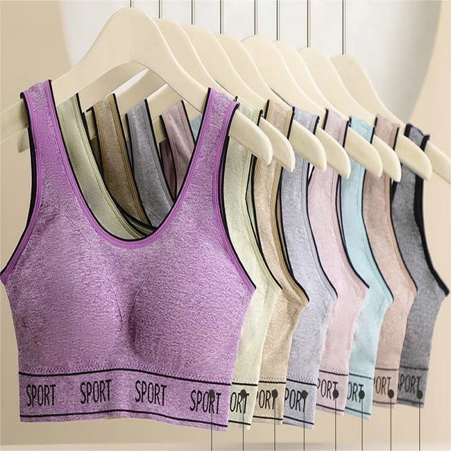 YOGA STYLE WIDE STRAP SPORTS BRA Free Size For (30-38) (041)