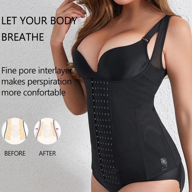 Breathable vest Style Waist and Tummy shaper with Multiple Hooks 812 (094)