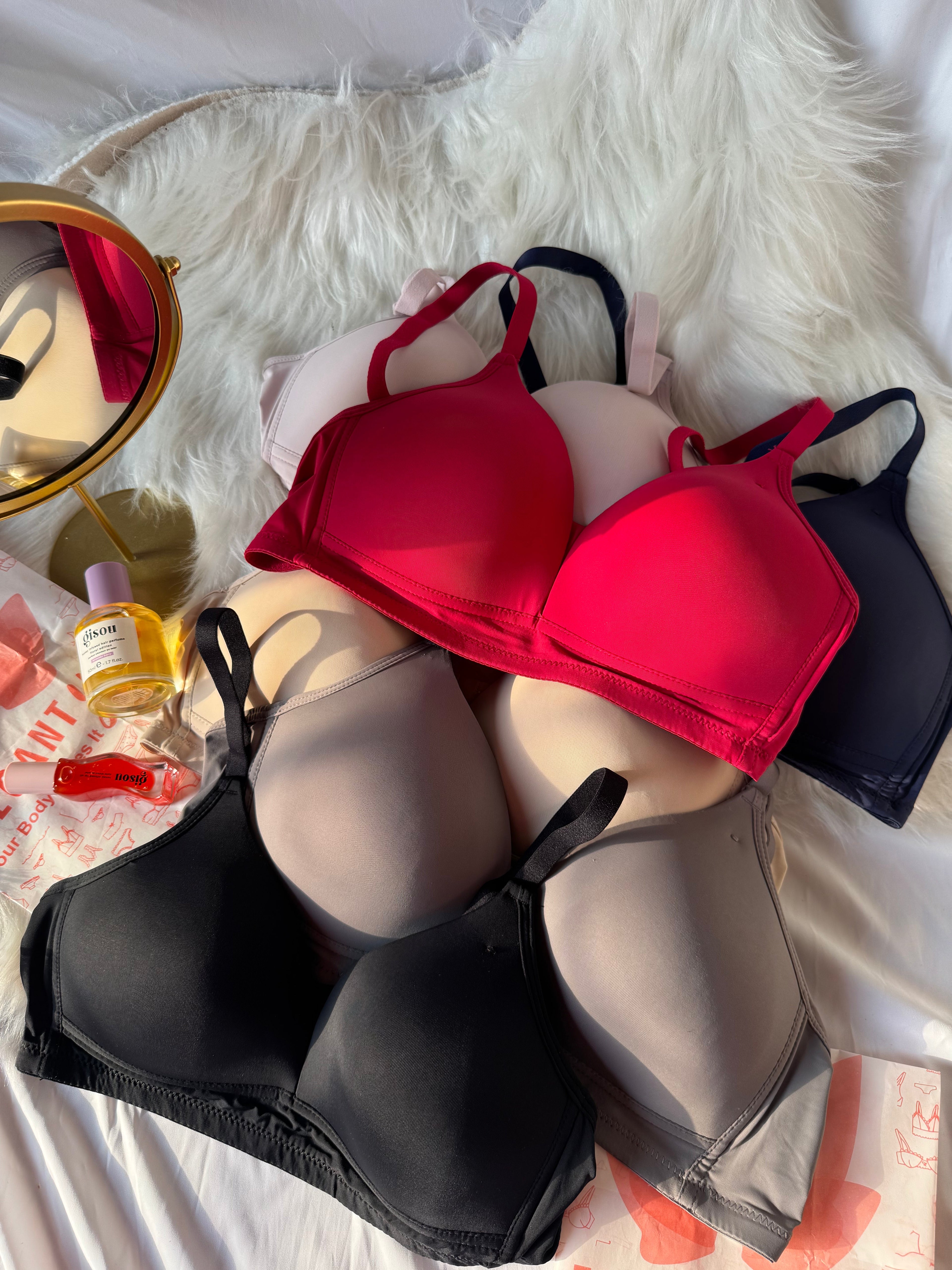 (36-42)C All Day Comfort Thin Padded Non Wired T Shirt Bra (065)