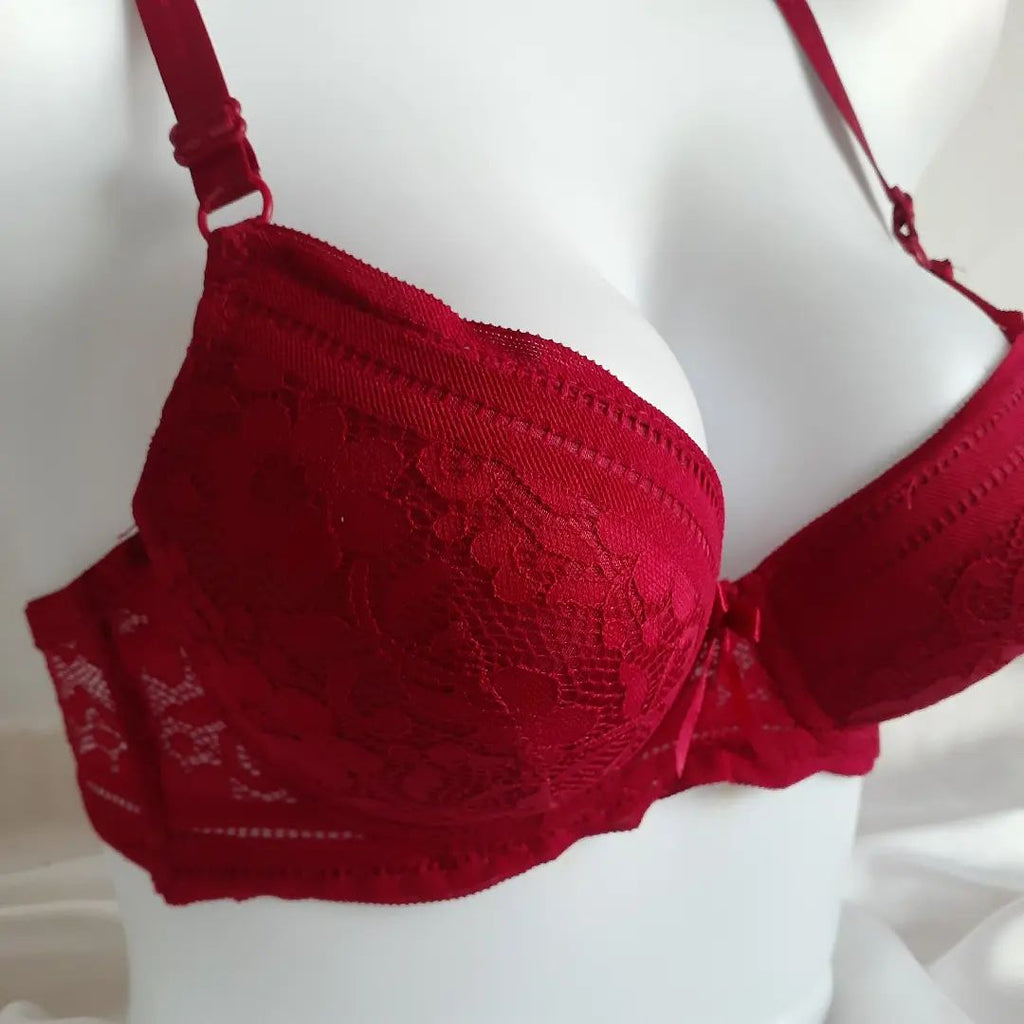 (32-38)b  Elegant Padded Pushup Bra Panty set (143)