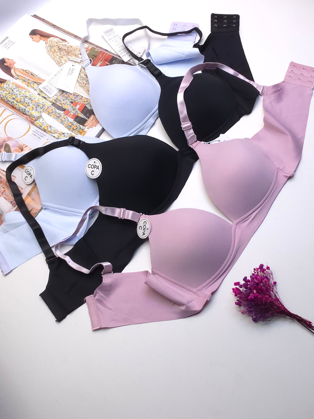(36-44)B&C  Seamless Thin Padded Non Wired T Shirt Bra (160)