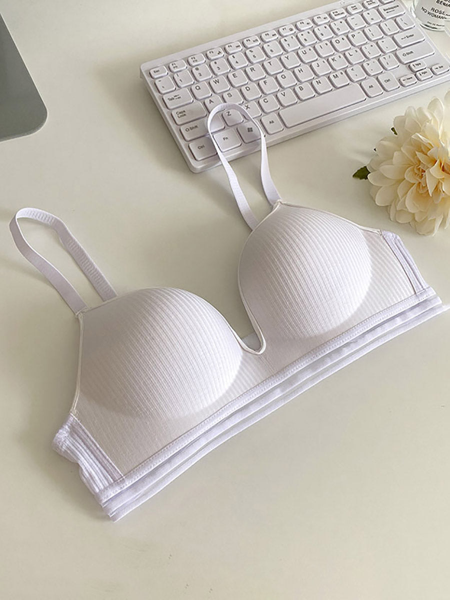(36&38)b  Daily wear Thin-Pad Non-Wired Seamless Bra(085)