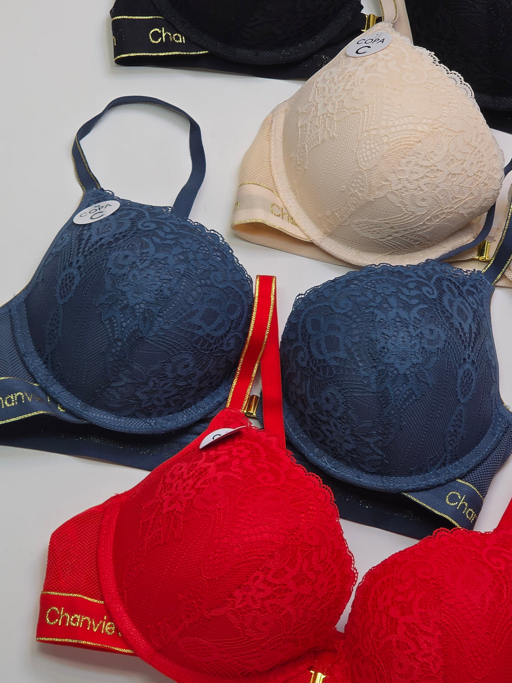 (38-42)C Lacy Sassy Front Buckle Double Padded Full Coverage Bra(172)