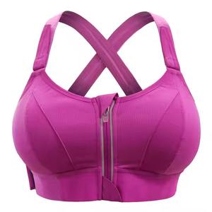 (40-46)High Impact, A Grade Ultimate Comfort Sports Bra Zipper(068)
