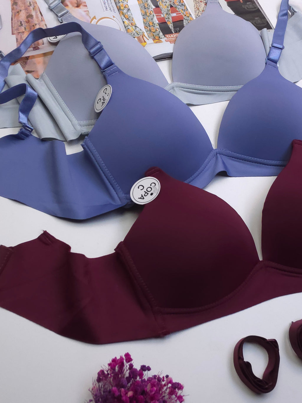 (36-44)B&C  Seamless Thin Padded Non Wired T Shirt Bra (160)