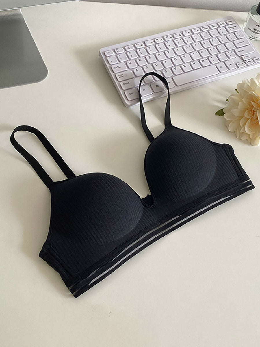 (36&38)b  Daily wear Thin-Pad Non-Wired Seamless Bra(085)