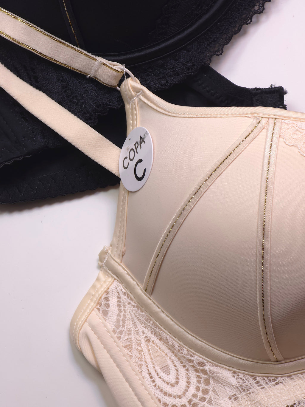 (36-42) C Cup Size Light Padded Under Wire Half cup lace bra (168)