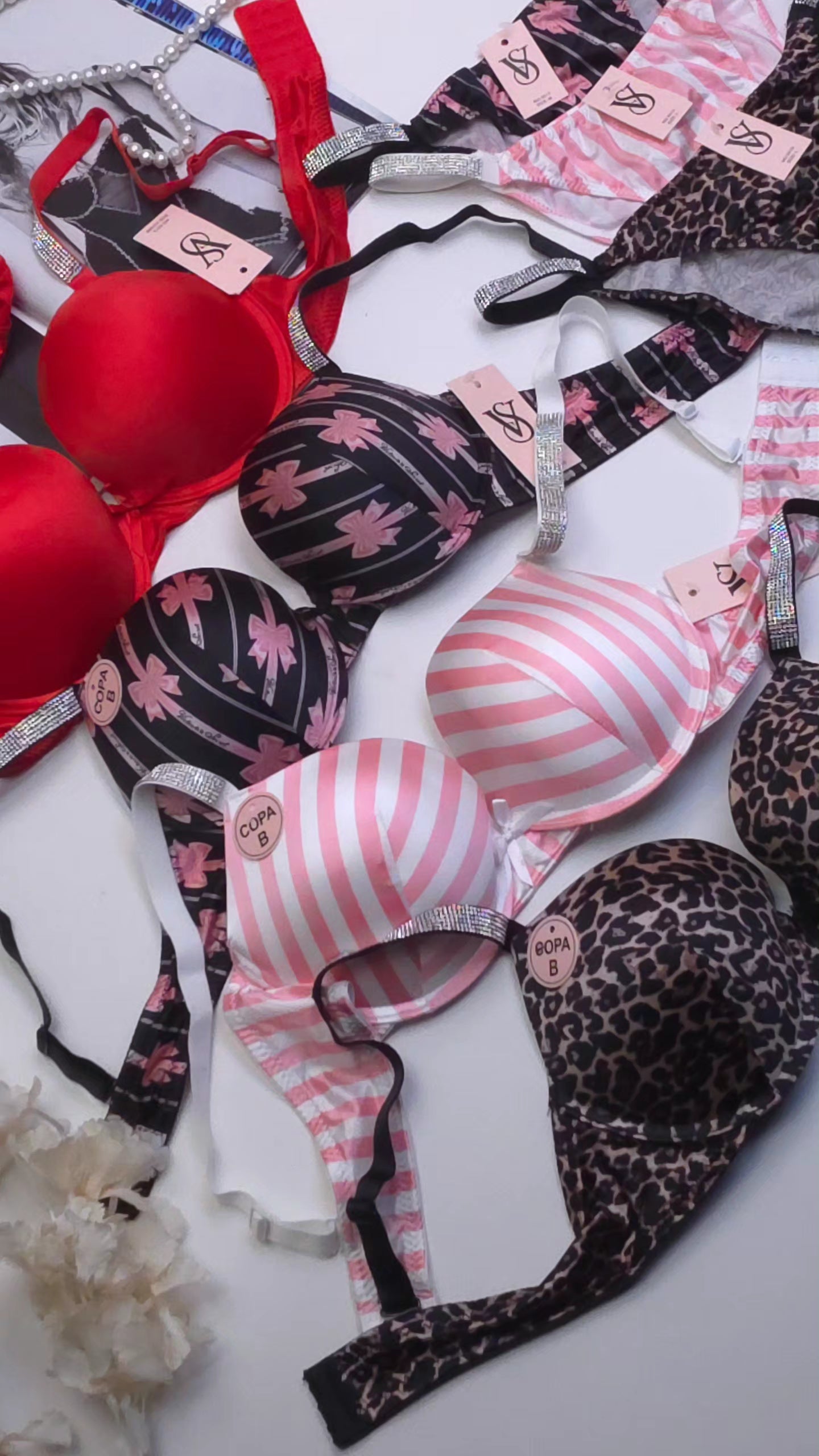 (34-40)b  size Victoria secret Bridal Padded Pushup Wired Bra set (148)